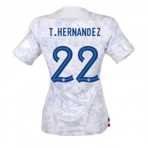 Frankrig Theo Hernandez #22 Udebanetrøje Dame VM 2022 Kort ærmer